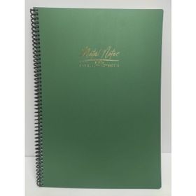 Gıpta Metal Notes Yeşil Spiralli Plastik Kapak 80 Yaprak A4 Kareli Defter