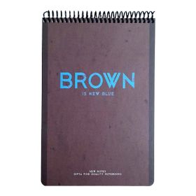 Gıpta New Notes Brown Is New Blue Spiralli Sert Kapak 100 Yaprak 17x24 Kareli Bloknot