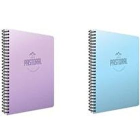 Gıpta Pastoral 2'li 96 Yaprak A4 Spiralli Pp Seti Kareli Kapak Defter