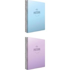 Gıpta Pastoral A4 72 Yaprak Çizgili Spiralli Plastik Kapak 2'li Defter Seti