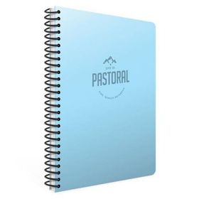 Gıpta Pastoral Mavi Plastik Kapak 72 Yaprak A4 Çizgisiz Spiralli Defter