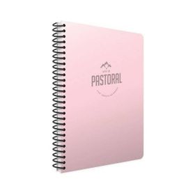 Gıpta Pastoral Pembe Plastik Kapak 96 Yaprak A4 Kareli Spiralli Defter
