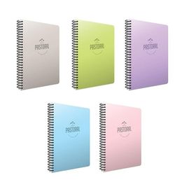 Gıpta Pastoral Spiralli Bej Plastik Kapak 96 Yaprak A4 Kareli Defter