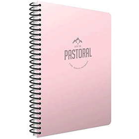Gıpta Pastoral Spiralli Plastik Kapak 17x24 cm 60 Yaprak Kareli Defter