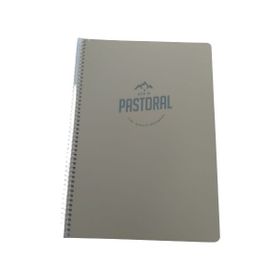 Gıpta Pastoral Spiralli Pp Kapak 96 Yaprak A4 Kareli Pastel Gri Defter