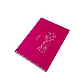 Gıpta Pembe Plastik Kapak 25 Yaprak 25x35 cm Spiralli Resim Defteri