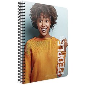 Gıpta People Spiralli Açık Mavi Sert Kapak 120 Yaprak 17*24 Çizgili Defter