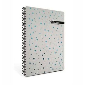 Gıpta Polka Notes Mavi Benekli Sert Kapak 120 Yaprak 17x24 cm Çizgili Spiralli Defter