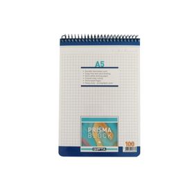 Gıpta Prısma Spiralli Karton Kapak Blok A5 100 Yaprak Kareli Defter