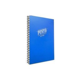 Gıpta Punto Mavi Spiralli Plastik Kapak 60 Yaprak A4 Çizgili Renkli Defter
