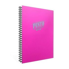 Gıpta Punto Pembe Plastik Kapak 80 Yaprak A4 Kareli Spiralli Defter