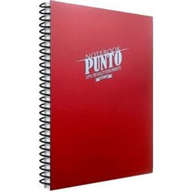 Gıpta Punto Spiralli Kırmızı Plastik Kapak 80 Yaprak A4 Çizgili Renkli Defter