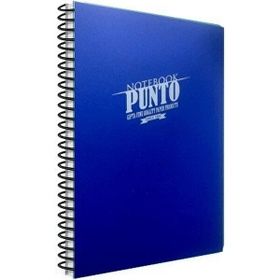 Gıpta Punto Spiralli Lacivert Plastik Kapak 80 Yaprak A4 Çizgili Renkli Defter