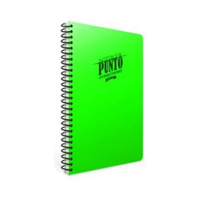 Gıpta Punto Spiralli Yeşil Plastik Kapak 80 Yaprak A4 Çizgili Renkli Defter