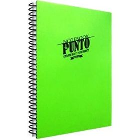 Gıpta Punto Spiralli Yeşil Plastik Kapak 80 Yaprak A4 Kareli Renkli Defter