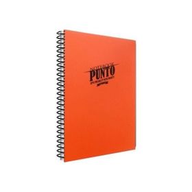 Gıpta Punto Turuncu Spiralli Plastik Kapak 60 Yaprak A4 Çizgili Renkli Defter