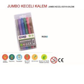 Gıpta Pvc Çantalı 6 Metalik Renk Keçeli Boya Kalemi