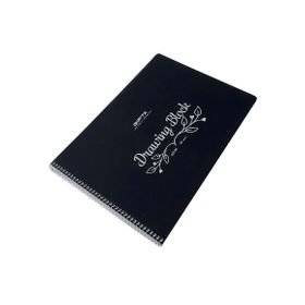 Gıpta Siyah Plastik Kapak 25 Yaprak 25x35 cm Resim Spiralli Defteri