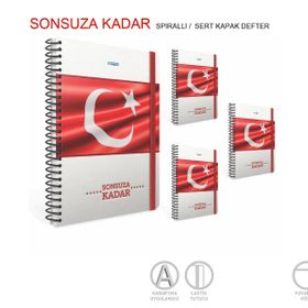 Gıpta Sonsuza Kadar 17x24 cm Sert Kapak Spiralli 120 Yaprak Çizgili Defter