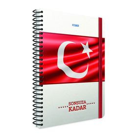 Gıpta Sonsuza Kadar 17x24 cm Sert Kapak Spiralli 120 Yaprak Çizgili Defter