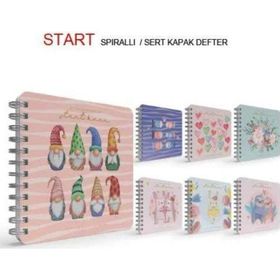 Gıpta Start 16x16 cm 100 Yp Noktalı Spiralli Sert Kpk Butik Defter