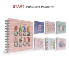 Gıpta Start 16x16 cm 100 Yp Noktalı Spiralli Sert Kpk Butik Defter