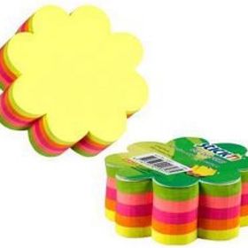 Gıpta Stickn 67 x 67 mm Neon Renk 250 Yaprak Çiçek Şekilli Not Kağıdı