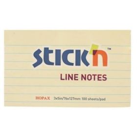 Gıpta Stickn 76x127 mm Pastel Sarı Çizgili 100 Yaprak Not Defteri