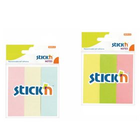 Gıpta Stickn 76x25 mm Pastel 3 Renk Kağıt Ayraç 50 Yaprak Not Defteri