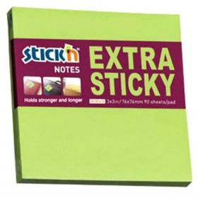 Gıpta Stickn 76x76 mm Extra Yapışkanlı Neon Yeşil 90 Yaprak Not Defteri