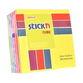 Gıpta Stickn 76x76 mm Küp Blok 7 Np Mix Renk 400 Yaprak Not Defteri