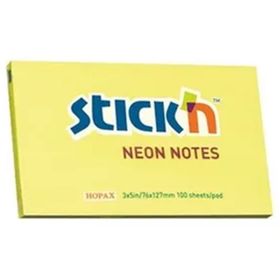 Gıpta Stickn Yapışkanlı Neon Sarı 76x127 mm 100 Yaprak Not Defteri