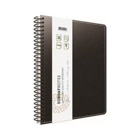 Gıpta Sunday Notes İp Dikişli Deri Kapak Çizgili Defter 19 x 26 cm Defter