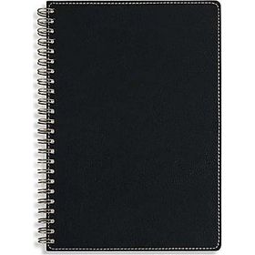 Gıpta Sunday Notes Siyah Sert Deri Kapak 140 Yaprak A4 Kareli Spiralli Defter