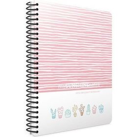 Gıpta Sunshine Pembe Plastik Kapak 80 Yaprak A4 Çizgili Spiralli Defter