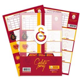 Gıpta Taraftar GS 16x24 3 Yaprak Ders Programlı Okul Etiketi