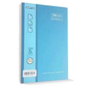 Gıpta The Book Spirals Açık Mavi Sert Kapak 100 Yaprak A4 Çizgili Defter