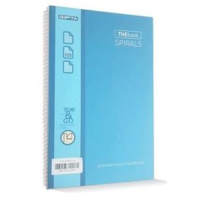 Gıpta The Book Spirals Açık Mavi Sert Kapak 100 Yaprak A4 Çizgili Defter