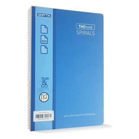 Gıpta The Book Spirals Mavi Sert Kapak 100 Yaprak A4 Kareli Defter