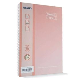 Gıpta The Book Spirals Pembe Sert Kapak 100 Yaprak A4 Çizgili Defter
