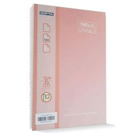 Gıpta The Book Spirals Pembe Sert Kapak 100 Yaprak A4 Çizgili Defter