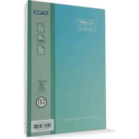Gıpta The Book Spirals Turkuaz Sert Kapak 100 Yaprak 17x24 Çizgili Defter