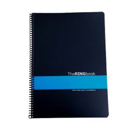 Gıpta The Ring Book Mavi Şeritli Pp Kapak 80 Yaprak A4 Kareli Spiralli Defter