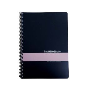 Gıpta The Ring Book Pembe Şeritli Pp Kapak 80 Yaprak A4 Kareli Spiralli Defter