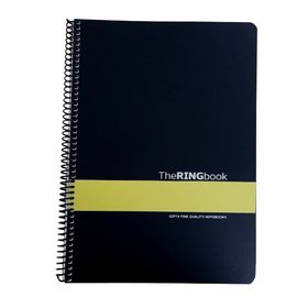 Gıpta The Ring Book Sarı Şeritli Pp Kapak 80 Yaprak A4 Kareli Spiralli Defter