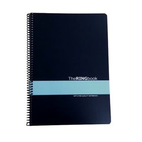 Gıpta The Ring Book Turkuaz Şeritli Pp Kapak 80 Yaprak A4 Kareli Spiralli Defter