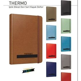 Gıpta Thermo Iplik Dikiş Deri Kapak 13 x 21 cm 120 Yaprak Kareli Defter
