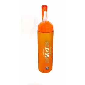 Gıpta Turuncu Unbeaten Tritan Boyalı Desenli Pipetli 600 ml Matara