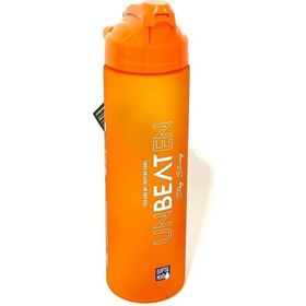 Gıpta Turuncu Unbeaten Tritan Boyalı Desenli Pipetli 600 ml Matara