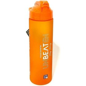 Gıpta Turuncu Unbeaten Tritan Boyalı Desenli Pipetli 600 ml Matara